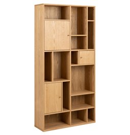 Bookcase Angoon, natural color, H180x90x30cm 