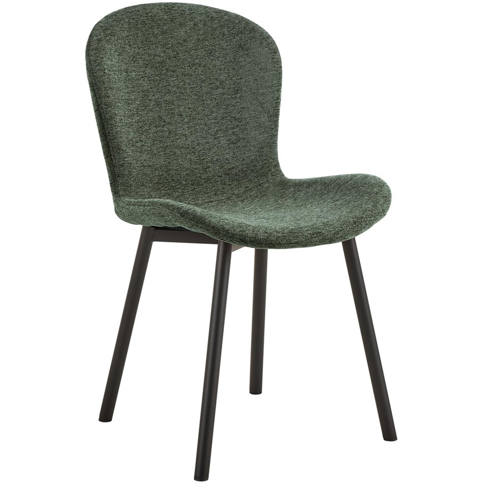 Dining chair Asra, set of 2 pcs, green, H86x50x58cm, seat height 47cm