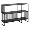 Bookcase Atrington, black, H83x120x35cm 