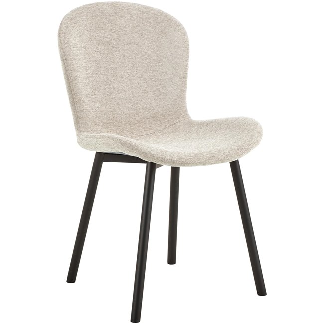 Dining chair Asra, set of 2 pcs, beige, H86x50x58cm, seat height 47cm