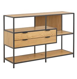 Bookcase Seaford, natural color, H78x114x35cm 