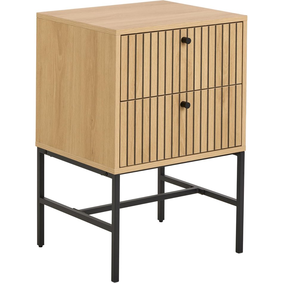 Bedside table Albany, natural color, H70x46x40cm 