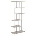 Bookcase Seaford, light grey/beige, H185x77x35cm 