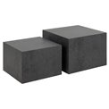 Coffee table set Aice, black, H40x58x58cm 