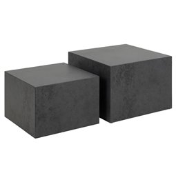 Coffee table set Aice, black, H40x58x58cm 