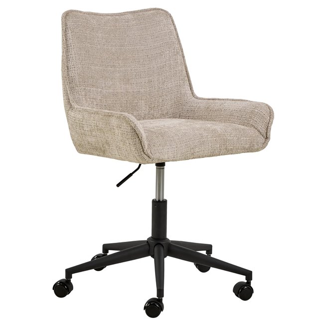 Office chair Addie, beige, H90.5x57x59.5cm, seat height 52-62cm