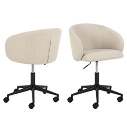 Office chair Aleanor, beige, H83x56x57cm, seat height 47.5-56cm