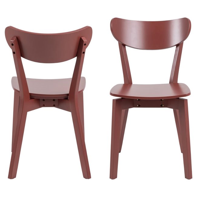 Dining chair Aroxby, set of 2 pcs, red, H79.5x45x55cm, seat height 42.5cm