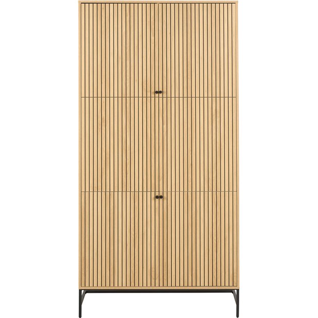 Wardrobe Albany, natural color, H200x99x60cm 