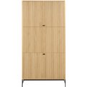 Wardrobe Albany, natural color, H200x99x60cm 