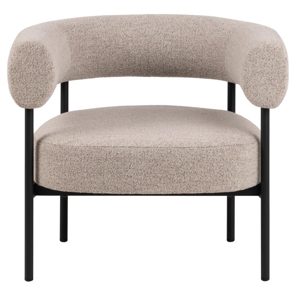 Armchair Akfield, beige, H71x78.5x67.5cm, seat height 43.5cm