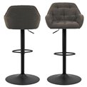 Bar chair Arook, set of 2 pcs, taupe, H109x52x52cm, seat height 63-84cm