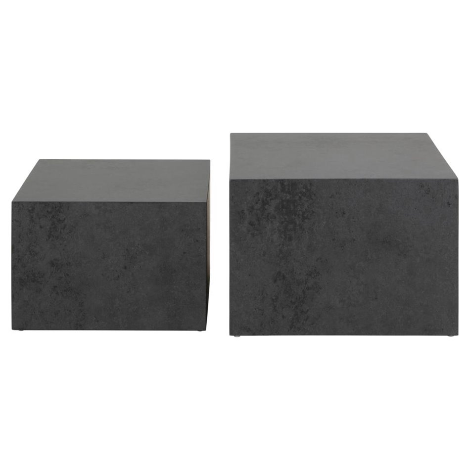 Coffee table set Aice, black, H40x58x58cm 