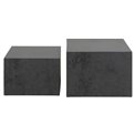Coffee table set Aice, black, H40x58x58cm 