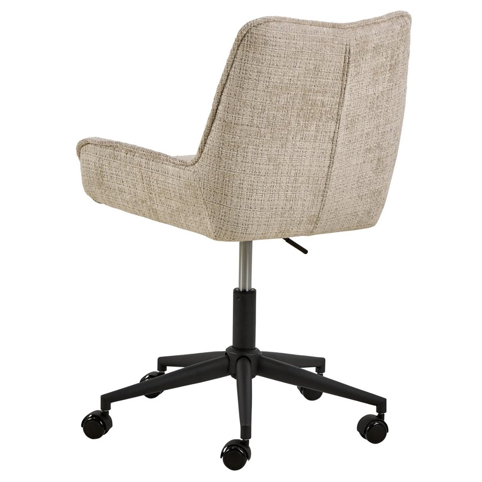 Office chair Addie, beige, H90.5x57x59.5cm, seat height 52-62cm