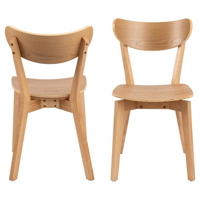 Dining chair Aroxby, set of 2 pcs, natural color, H79.5x45x55cm, seat height 42.5cm