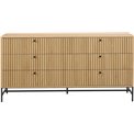 Chest of drawers Albany, natural color, H80x158x40cm 