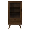 Display cabinet Alina, brown, H145x72x36cm 