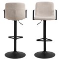 Bar chair Ablok, set of 2 pcs, beige, H114x50x53cm, seat height 63-84cm