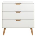 Chest of drawers Alovell, white, H80x80x40cm 