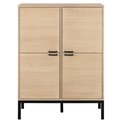 Cabinet Akensington, natural color, H120x91x40cm 