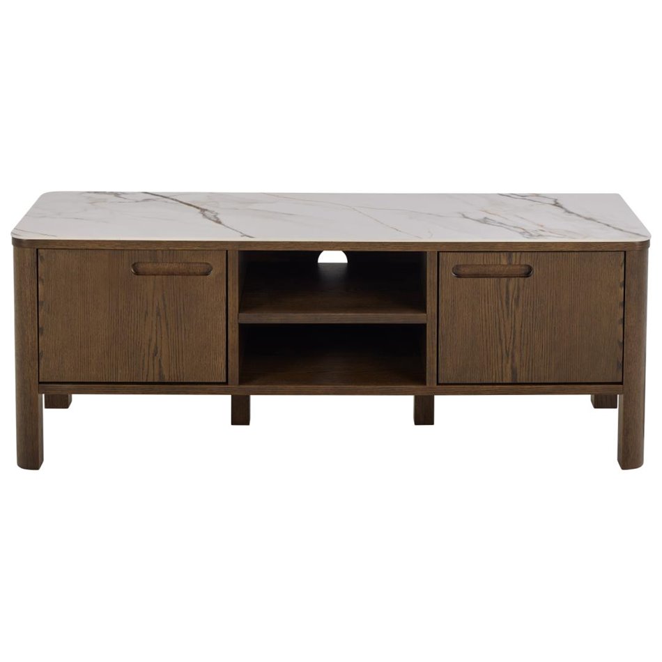 ТВ столик Authamp, коричневый/бежевый, имитация мрамора, H45x120x40см 