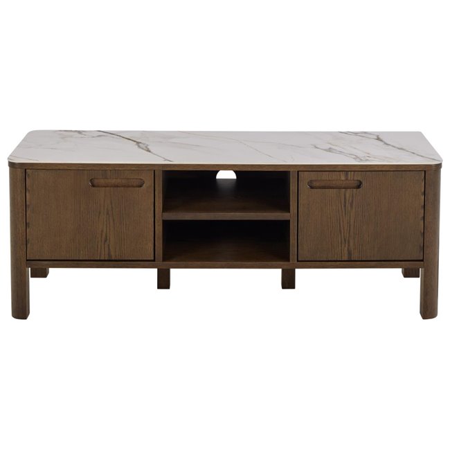 ТВ столик Authamp, коричневый/бежевый, имитация мрамора, H45x120x40см 