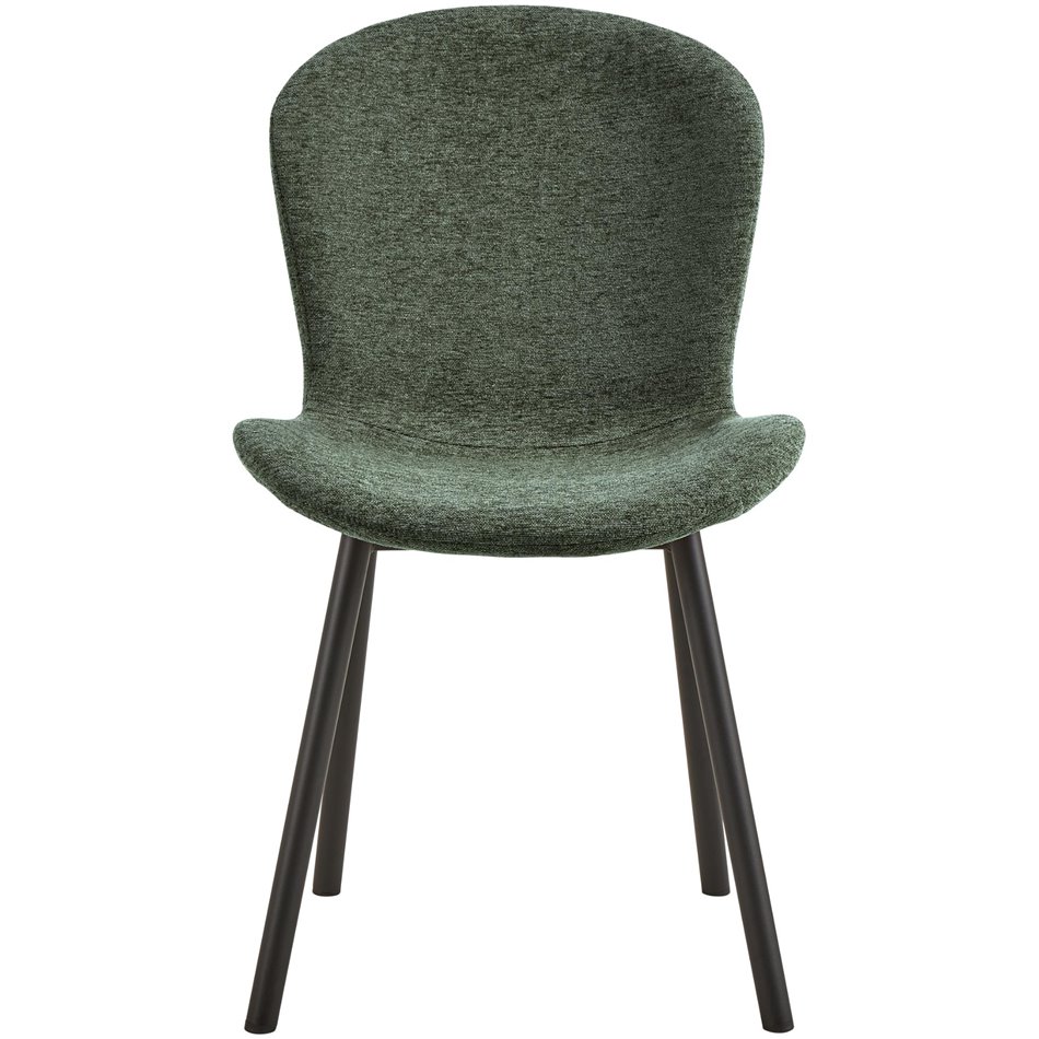 Dining chair Asra, set of 2 pcs, green, H86x50x58cm, seat height 47cm