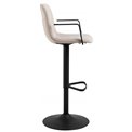 Bar chair Ablok, set of 2 pcs, beige, H114x50x53cm, seat height 63-84cm