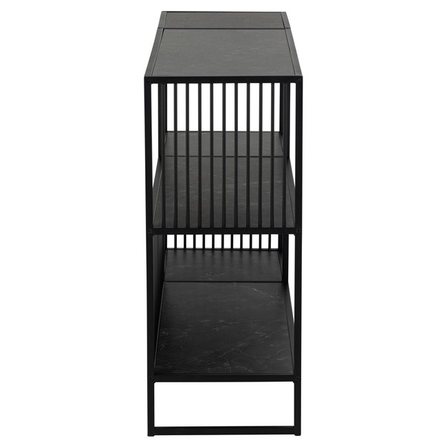 Bookcase Atrington, black, H83x120x35cm 