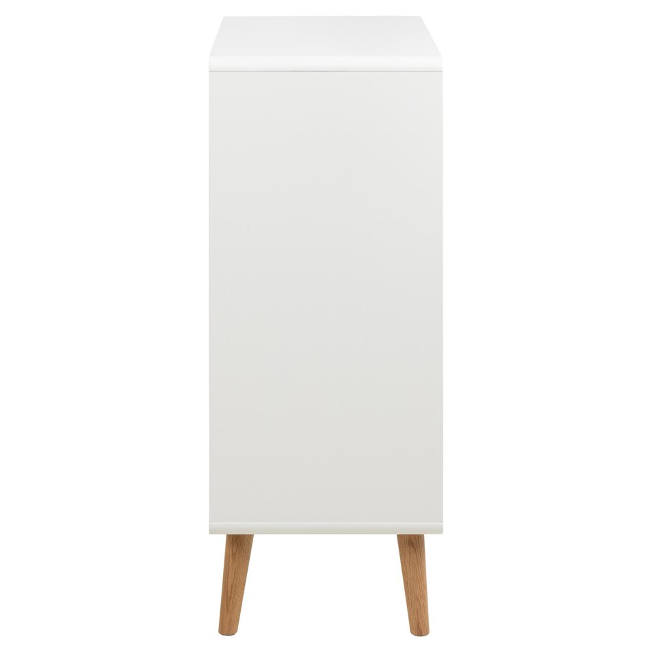 Chest of drawers Alovell, white, H100x80x40cm 
