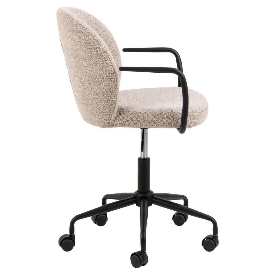 Office chair Atricia, beige, H93.5x59x50cm, seat height 45-55cm