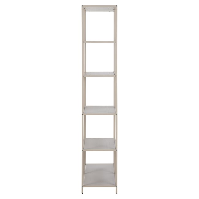 Bookcase Seaford, light grey/beige, H185x77x35cm 