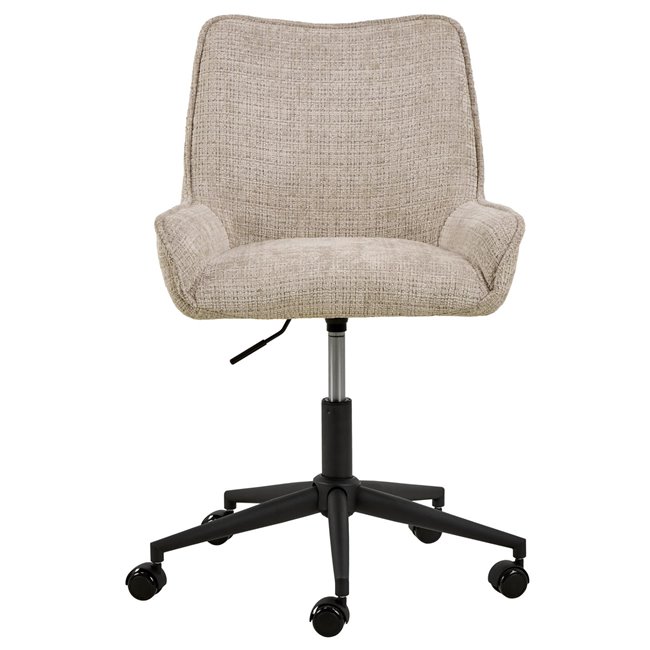 Office chair Addie, beige, H90.5x57x59.5cm, seat height 52-62cm