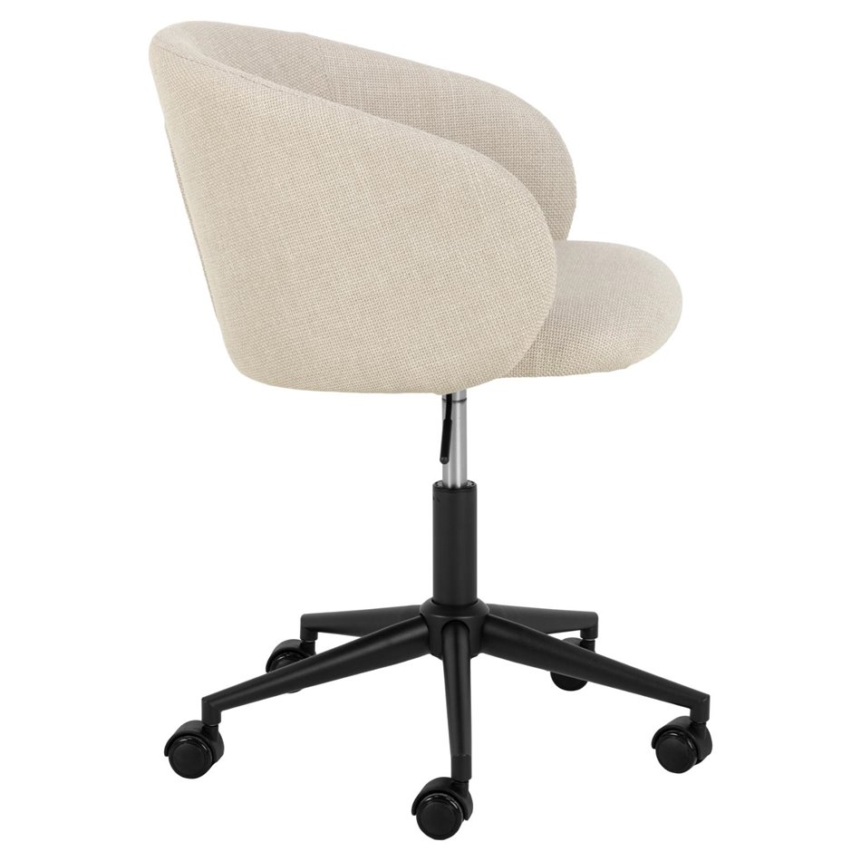 Office chair Aleanor, beige, H83x56x57cm, seat height 47.5-56cm