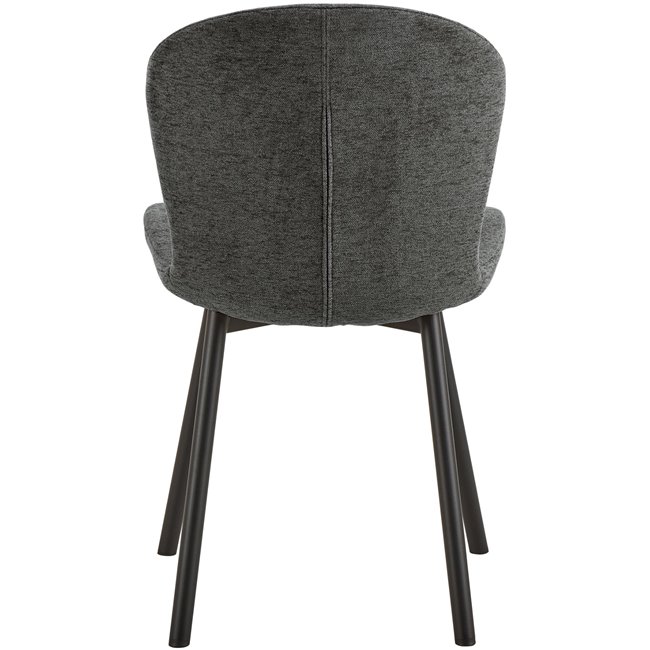 Dining chair Asra, set of 2 pcs, dark grey, H86x50x58cm, seat height 47cm