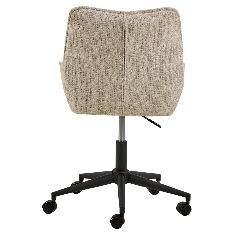 Office chair Addie, beige, H90.5x57x59.5cm, seat height 52-62cm