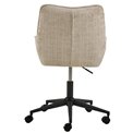 Office chair Addie, beige, H90.5x57x59.5cm, seat height 52-62cm