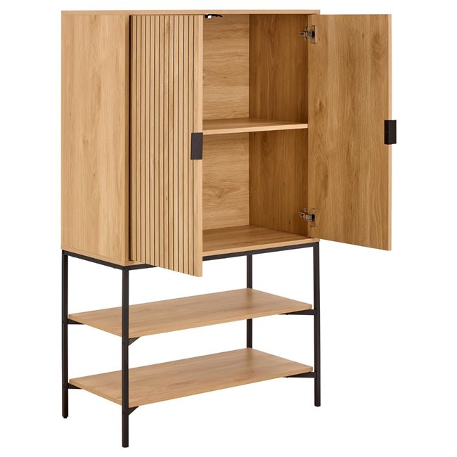 Cabinet Aipur, natural color, H140x80x40cm 