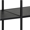 Bookcase Atrington, black, H83x120x35cm 