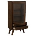 Display cabinet Alina, brown, H145x72x36cm 