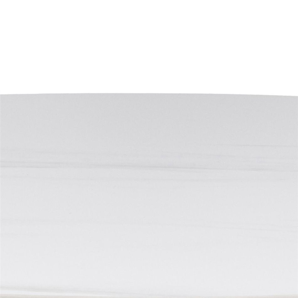 Bar table Alta, white marble look, H105xD80cm 