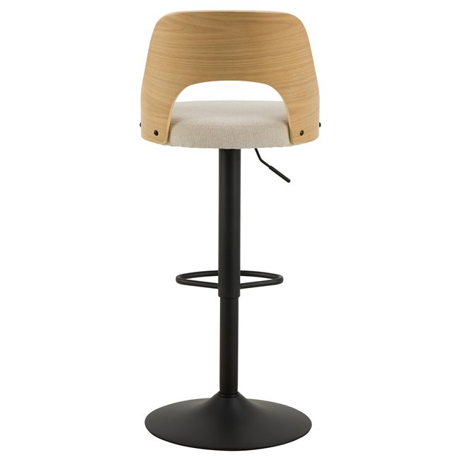 Барный стул Alucy, комплект из 2шт., бежевый/натурального цвета, H113x47x50.5см, высота сиденья 62-84см