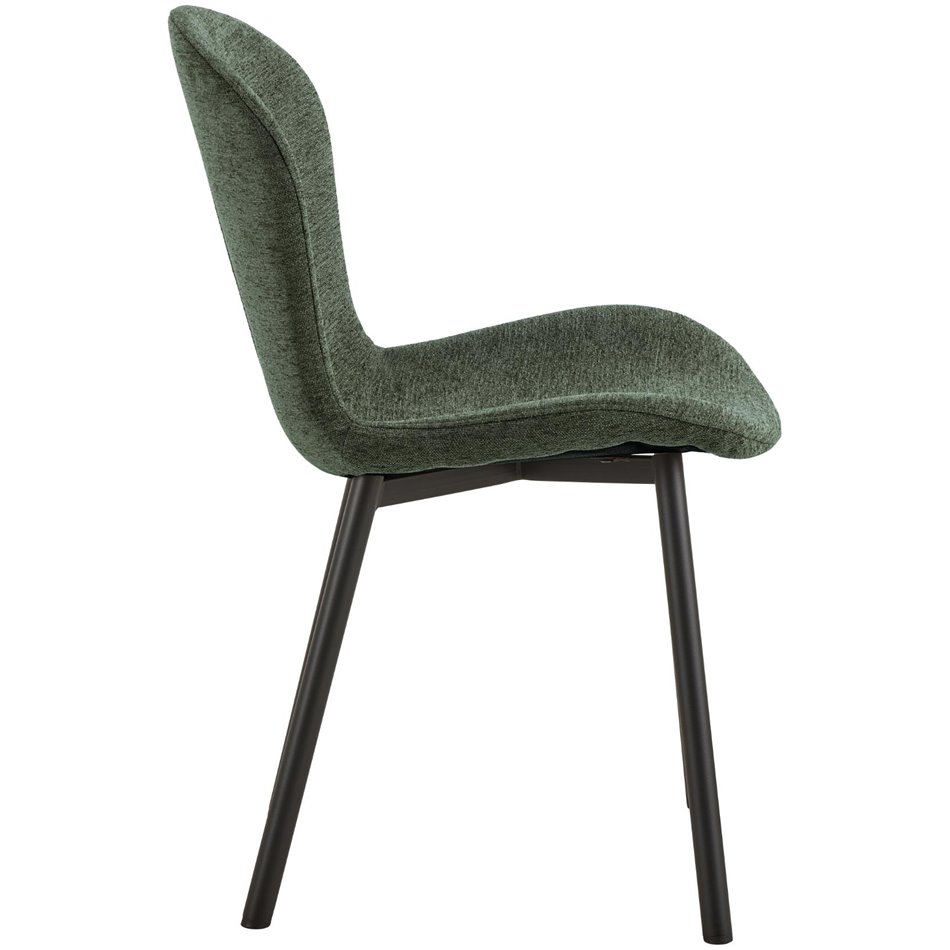 Dining chair Asra, set of 2 pcs, green, H86x50x58cm, seat height 47cm