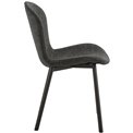 Dining chair Asra, set of 2 pcs, dark grey, H86x50x58cm, seat height 47cm