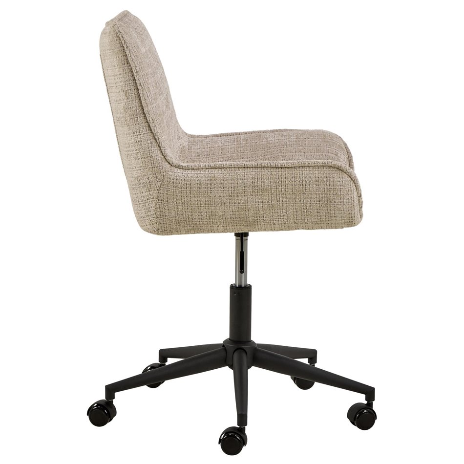Office chair Addie, beige, H90.5x57x59.5cm, seat height 52-62cm