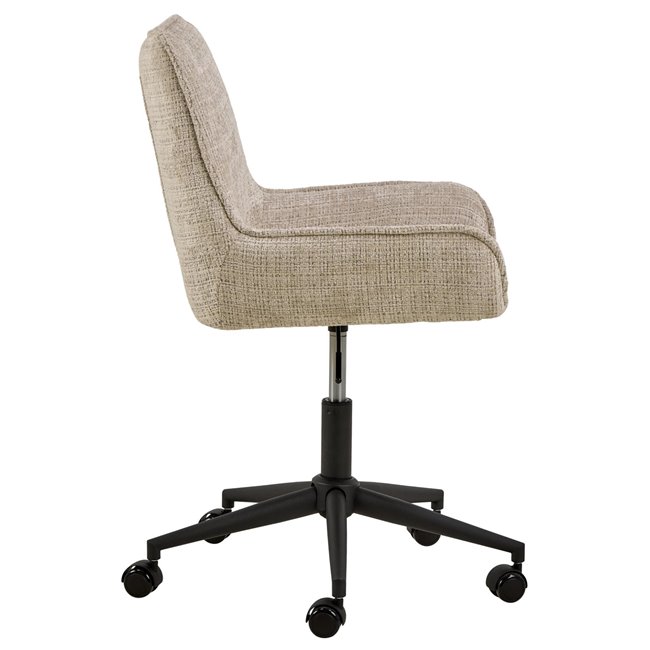 Office chair Addie, beige, H90.5x57x59.5cm, seat height 52-62cm