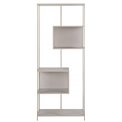 Bookcase Seaford, light grey/beige, H185x77x35cm 