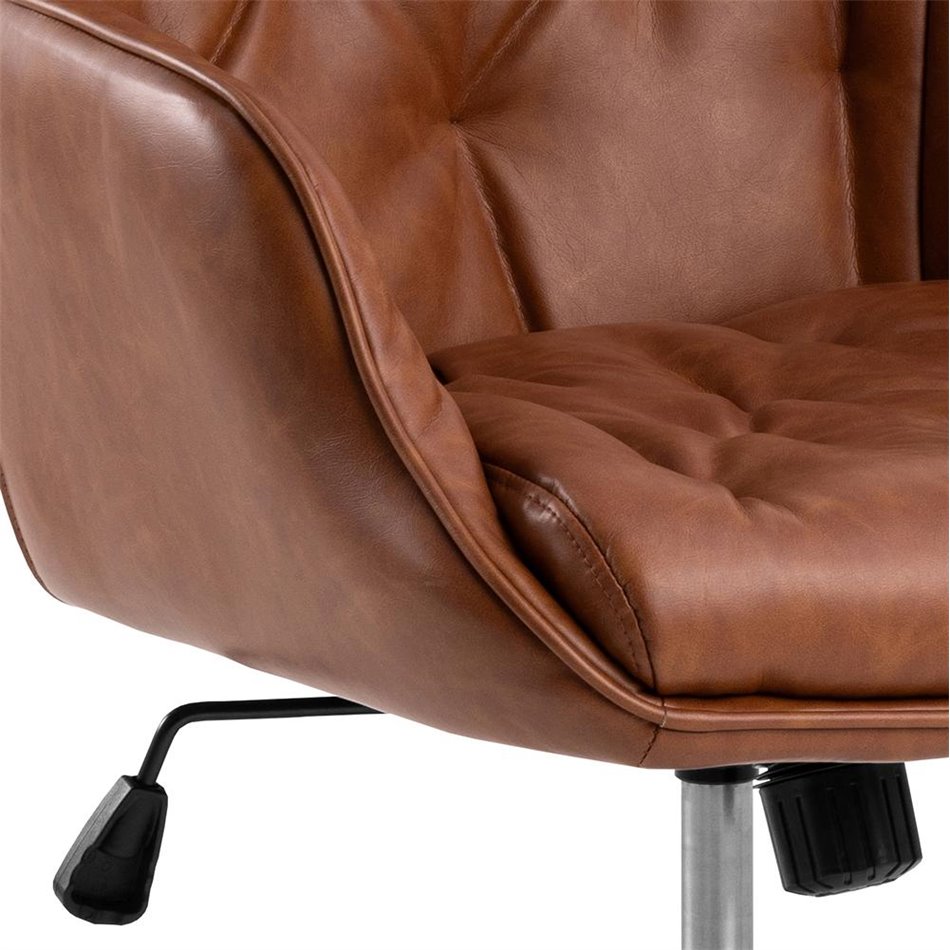 Office chair Ariko, brown, H106x60x67.5cm, seat height 47-57cm