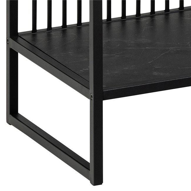 Bookcase Atrington, black, H83x120x35cm 